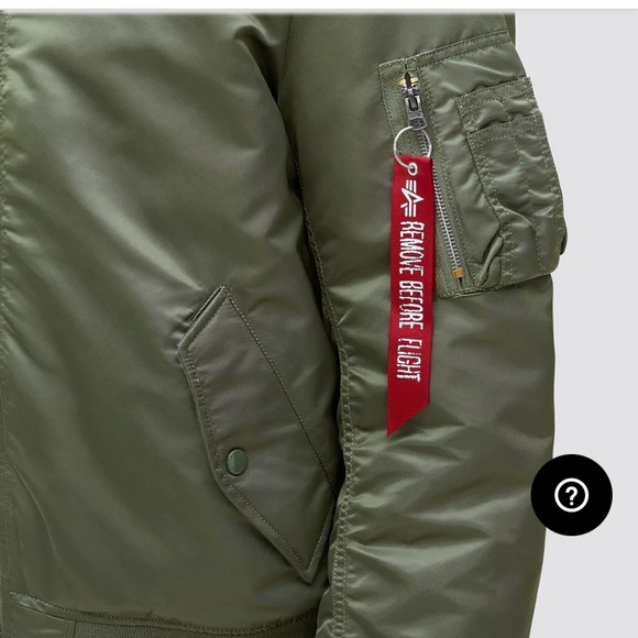 NWOT Alpha Industries MA-1 Natus Bomber Jacket with Removable Hood Size Large - Picture 5 of 16